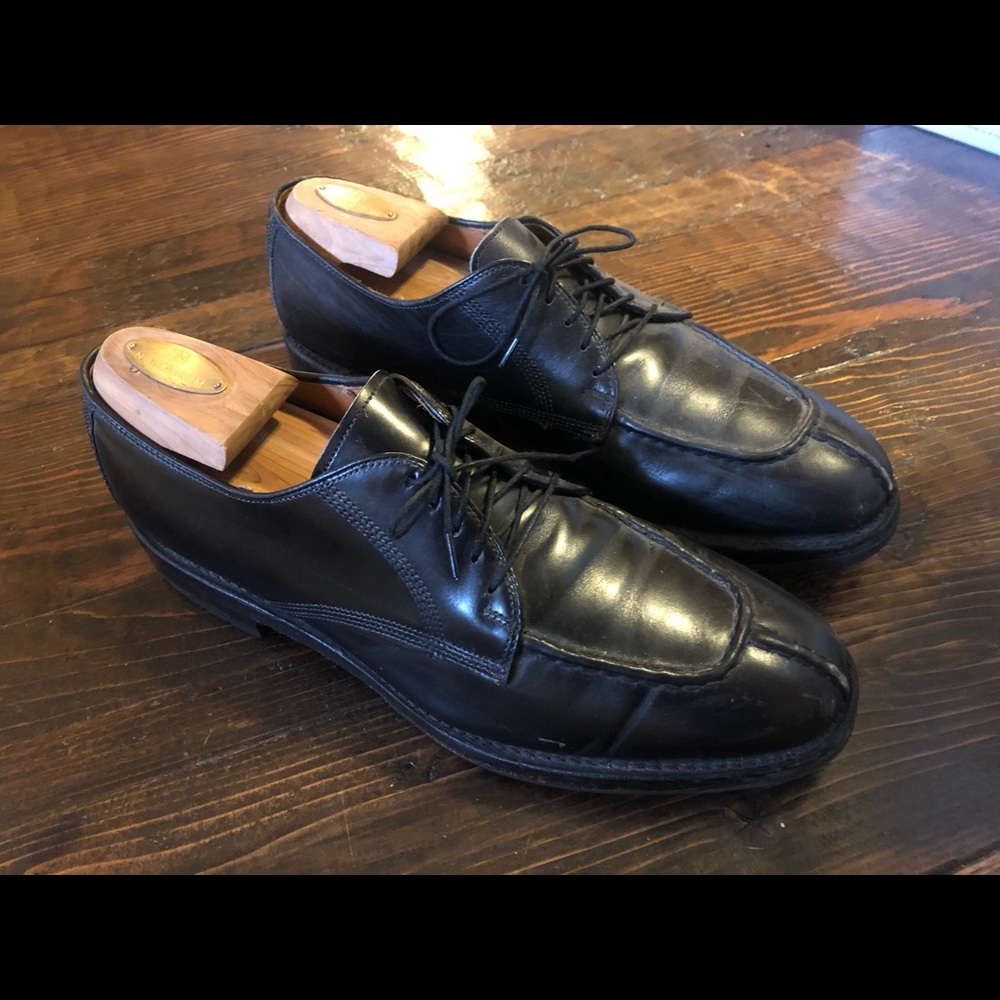 Allen Edmonds Black Leather Wingtip Dress Shoes